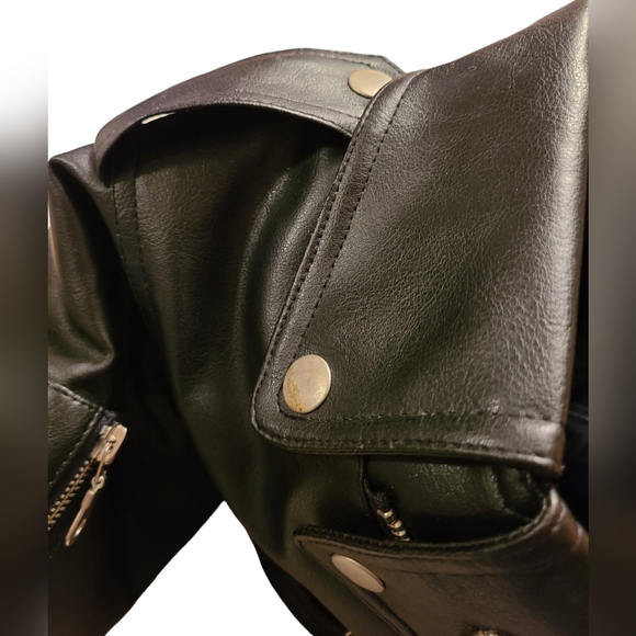Black Childs size 7 leather coat - Picture 4 of 16